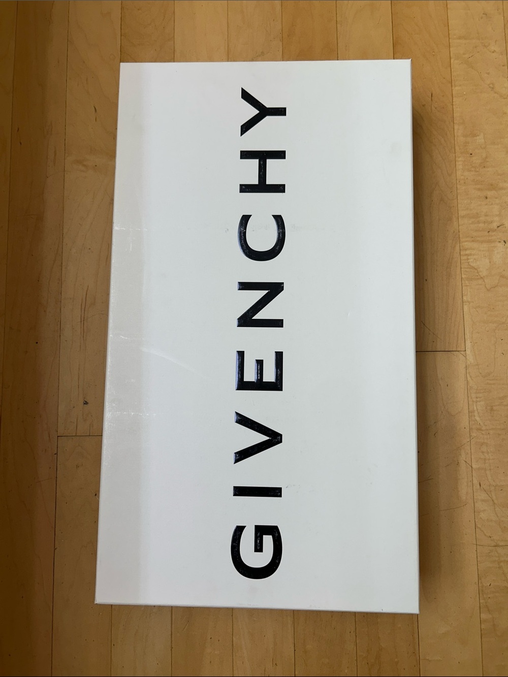 Givenchy White Box with Black Vertical Logo